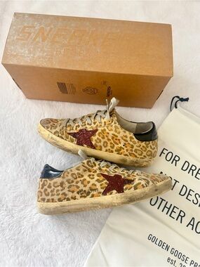 Golden Goose GGDB super star sneakers in leopard / women size 7